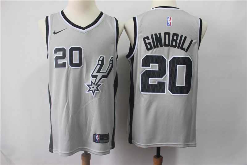 Spurs 20 Manu Ginobili Gray Nike Swingman Jersey,We sell and wholesale Spurs 20 Manu Ginobili Gray Nike Swingman Jersey on line form chian!